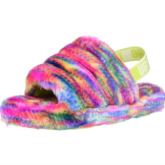 UGG Shoes - Ugg Fluff Pixelate Slingback Slippers